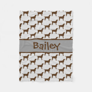 Manta Polar Personalizado Chocolate Lab Perro Silhouette