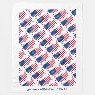 Manta Polar Personalizado Christian Cita Bandera Estadounidens