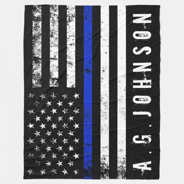 Manta Polar Personalizado completo apenado diseñado policía de (Anverso)