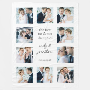 Manta Polar Personalizado con 10 imágenes Bodas