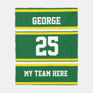 Manta Polar Personalizado con nombre, #, equipo, equipo de fan