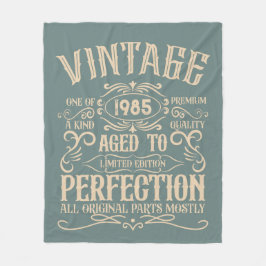 Manta Polar Personalizado cuarenta fiesta vintage de 40 años