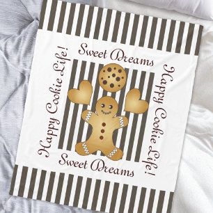 Manta Polar Personalizado Cute Gingerbread Man Cookie Kilos