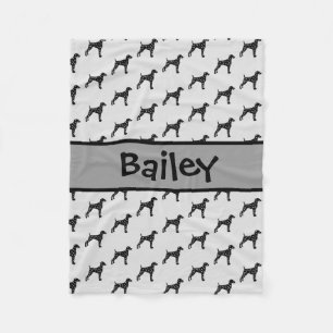 Manta Polar Personalizado Dalmatian Dog Silhouette