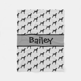 Manta Polar Personalizado Dalmatian Dog Silhouette