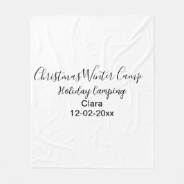 Manta Polar Personalizado de acampada de vacaciones de inviern