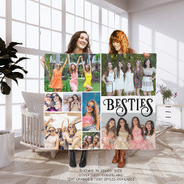 Manta Polar Personalizado de amigos modernos 8 Collage de foto