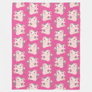 Manta Polar Personalizado de baile Repetición de pig Patrón Fl