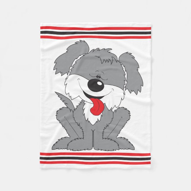 Manta Polar Personalizado de cachorros agrietados (Anverso)