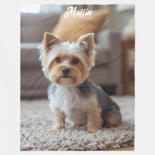 Manta Polar Personalizado de Cute Yorkshire