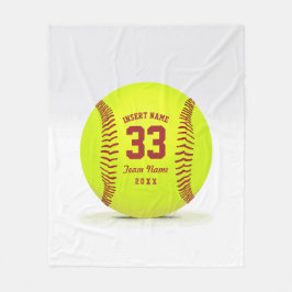 Manta Polar Personalizado de equipo de Softball