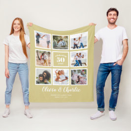 Manta Polar Personalizado de foto de aniversario de Boda de pa