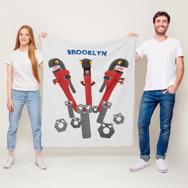 Manta Polar Personalizado de humor de herramientas monstruosas (In situ)