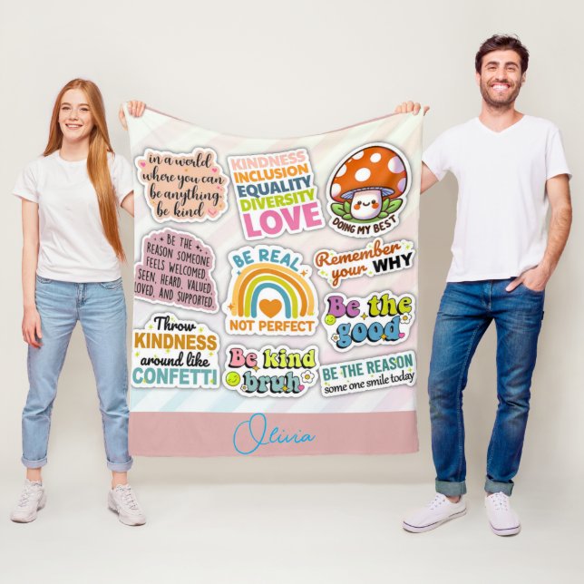 Manta Polar Personalizado de la amabilidad inspiradora - Acoge (In situ)