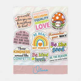 Manta Polar Personalizado de la amabilidad inspiradora - Acoge