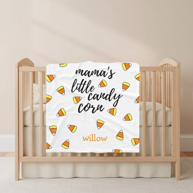Manta Polar Personalizado de la flaca de la pieza de patrón de (Add your little candy corn's name to this cute fleece blanket)