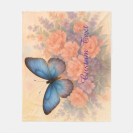 Manta Polar Personalizado de la flor de mariposa floral acuáti