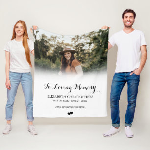 Manta Polar Personalizado de la memoria de amor Foto Memorial