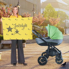 Manta Polar Personalizado de las estrellas de oro amarillas