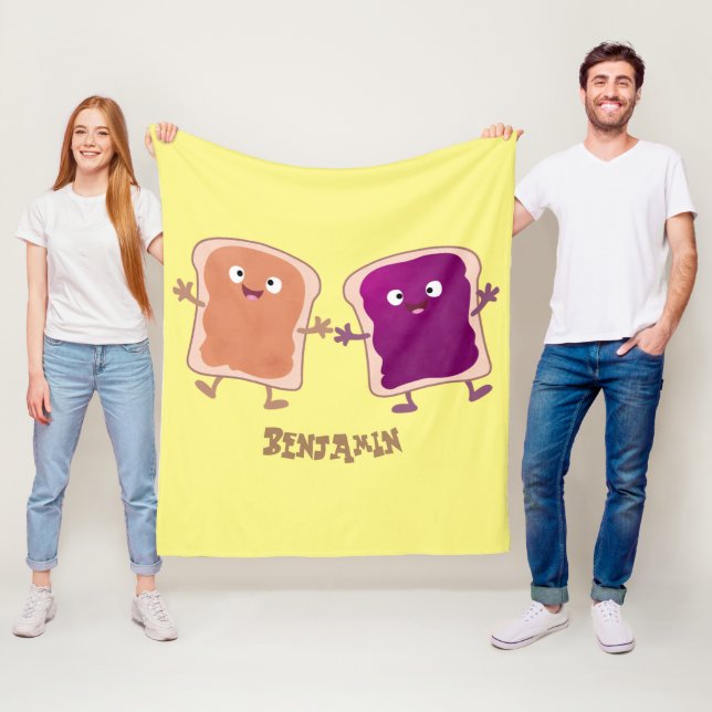 Manta Polar Personalizado de mantequilla de cacahuate y sandwi (In situ)