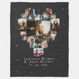 Manta Polar Personalizado de moda 18 Foto: Corazón en forma pa