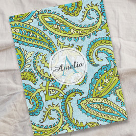 Manta Polar Personalizado de Moda de Boho azul de Paisley en u