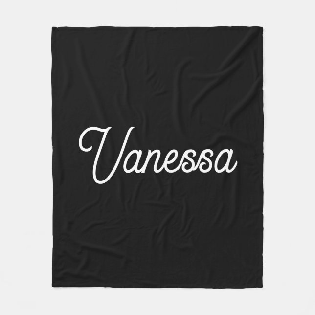 Manta Polar Personalizado de nombres de escritura a mano profe (Anverso)