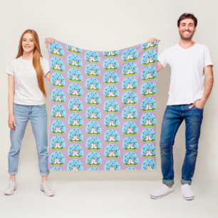 Manta Polar Personalizado de ovejas y mariposas