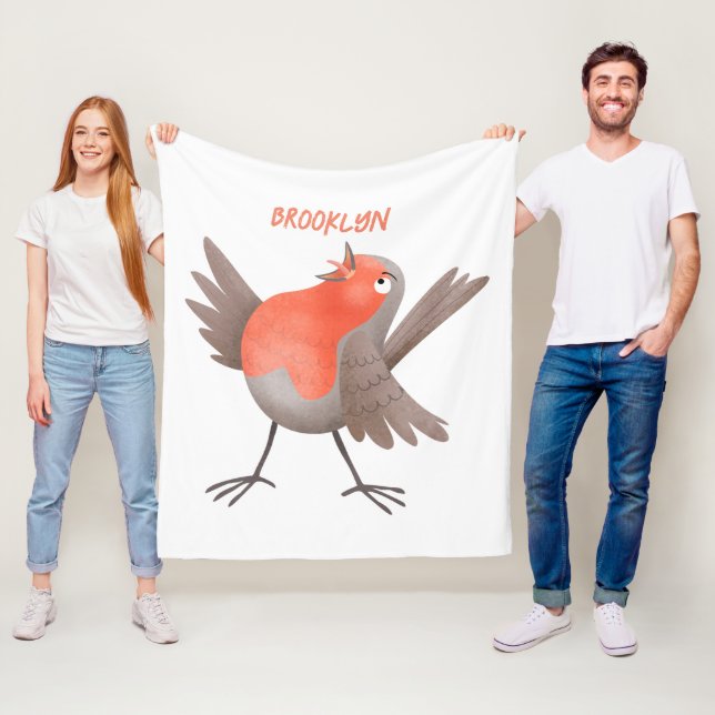 Manta Polar Personalizado de pájaro de burro canto (In situ)