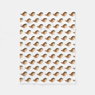 Manta Polar Personalizado de pájaro de Sparrow