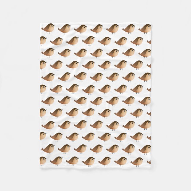 Manta Polar Personalizado de pájaro de Sparrow (Anverso)