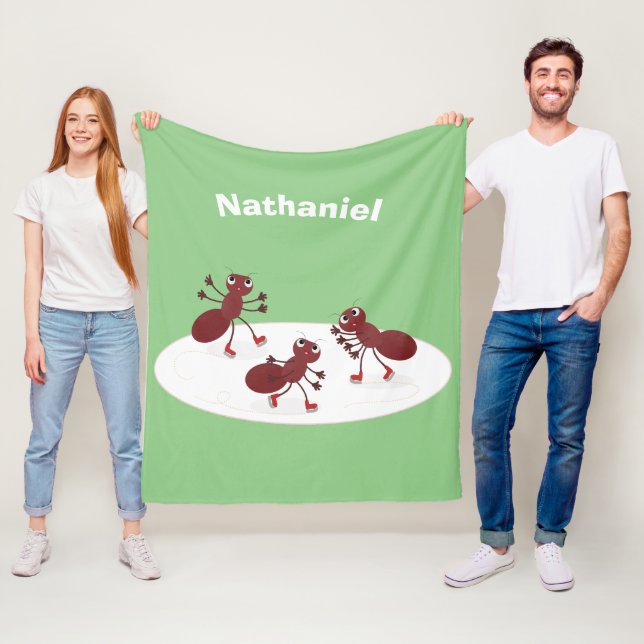 Manta Polar Personalizado de patinaje sobre hielo de hormigas  (In situ)