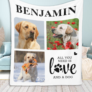 Manta Polar Personalizado de Perro Mascota personalizado 3 Col