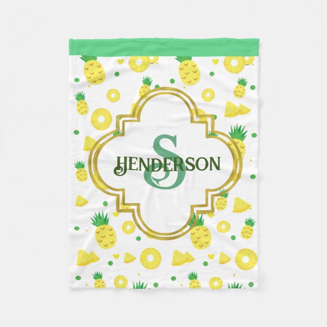 Manta Polar Personalizado de piña (Anverso)