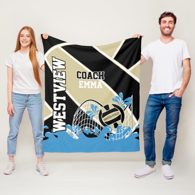 Manta Polar Personalizado - 🤽 de polo de agua ‍ ♀️ en oro, ne (In situ)