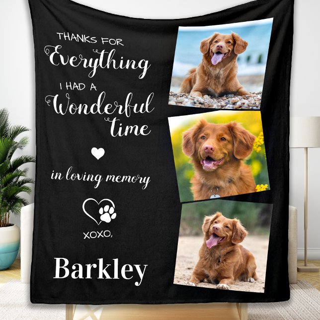 Manta Polar Personalizado de recuerdo de perros en memoria de  (Subido por el creador)