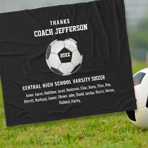 Manta Polar Personalizado de regalo de entrenador de fútbol p
