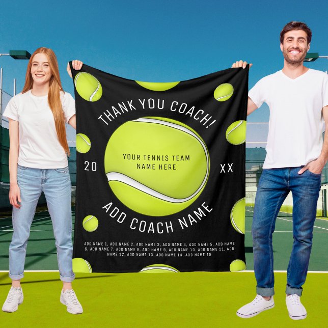 Manta Polar Personalizado de regalo de entrenador de tenis Nom (Subido por el creador)