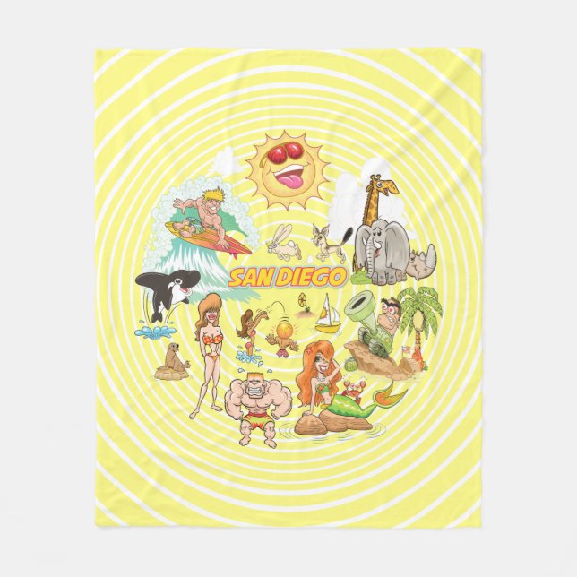Manta Polar Personalizado de San Diego (Anverso)