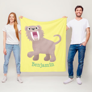 Manta Polar Personalizado de Smilodon del tigre dientes de Cut