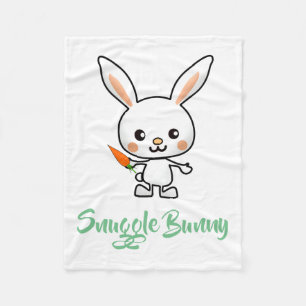 Manta Polar Personalizado de Snuggle Bunny Kawaii