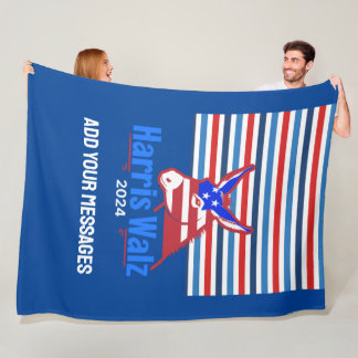 Manta Polar Personalizado de Tendencias Textos Kamala Harris W