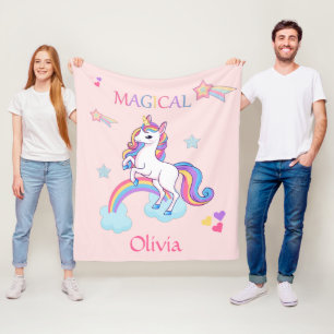 Manta Polar Personalizado de unicornio mágico