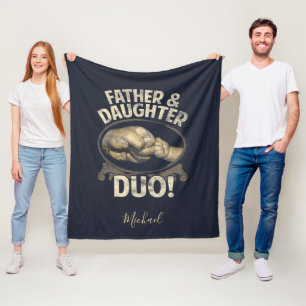 Manta Polar Personalizado del Día del Padre y la Hija Duo