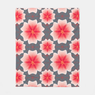 Manta Polar Personalizado del patrón floral tropical rosado ca