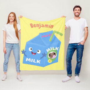 Manta Polar Personalizado del personaje de la caja de leche fe