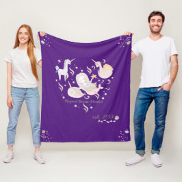 Manta Polar Personalizado del sueño mágico de Unicorn Narwhal