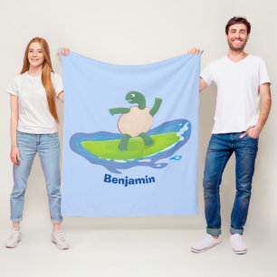 Manta Polar Personalizado divertida de la ola de tortugas