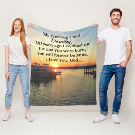 MANTA POLAR PERSONALIZADO EL 90º CUMPLEAÑOS DE SUNRISE