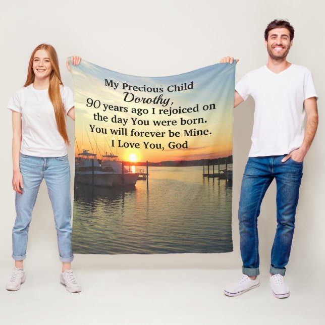 MANTA POLAR PERSONALIZADO EL 90º CUMPLEAÑOS DE SUNRISE (In situ)